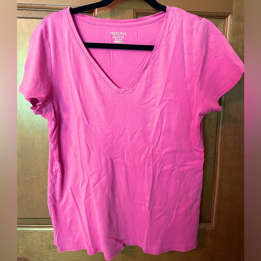 Pink Cotton Short Sleeve T-shirt